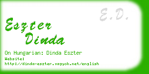 eszter dinda business card